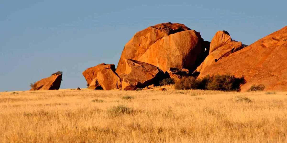 Granite rock formations on farm Namtib