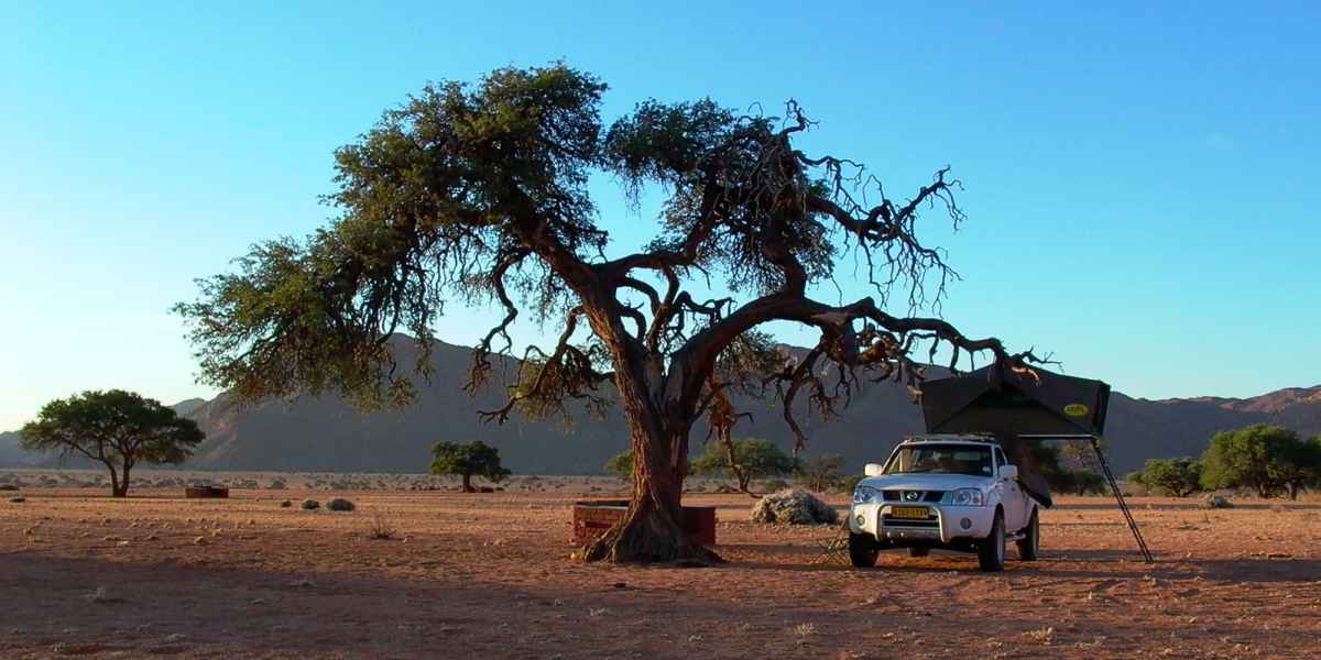 Camping in the wilderness of Namibia